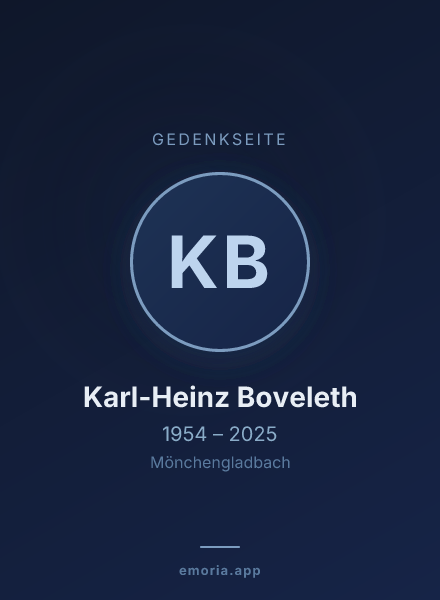 Gedenkportrait von Karl-Heinz Boveleth