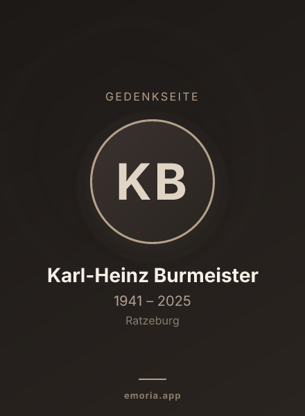 Gedenkportrait von Karl-Heinz Burmeister