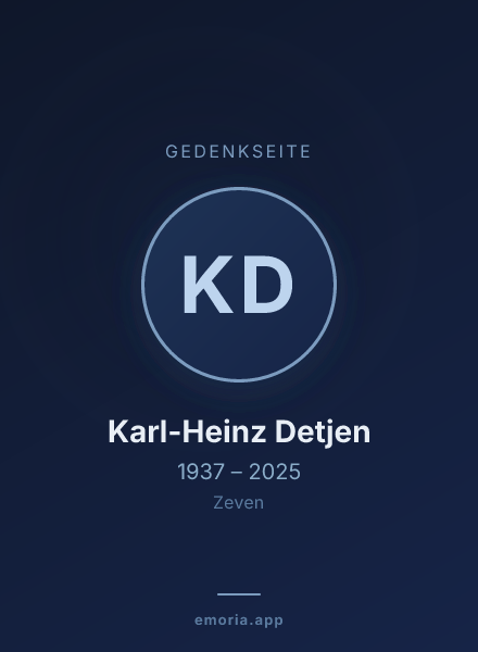 Gedenkportrait von Karl-Heinz Detjen