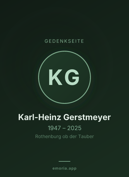 Gedenkportrait von Karl-Heinz Gerstmeyer