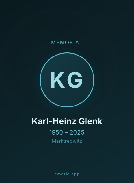 Memorial portrait of Karl-Heinz Glenk