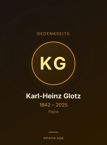 Gedenkportrait von Karl-Heinz Glotz