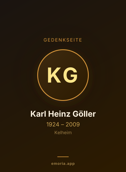 Gedenkportrait von Karl Heinz Göller