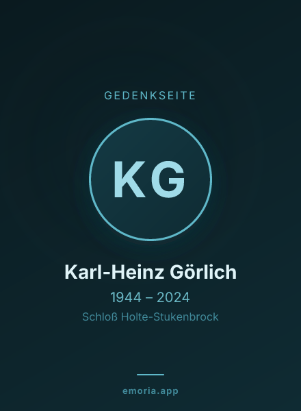 Gedenkportrait von Karl-Heinz Görlich