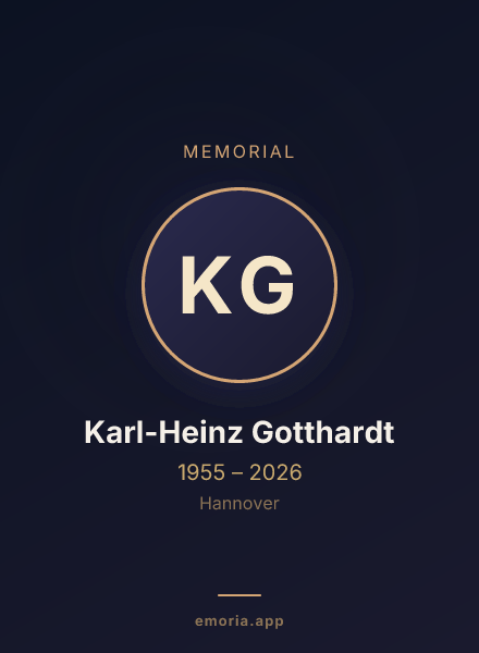 Memorial portrait of Karl-Heinz Gotthardt