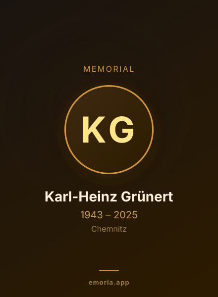 Memorial portrait of Karl-Heinz Grünert