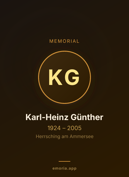 Memorial portrait of Karl-Heinz Günther