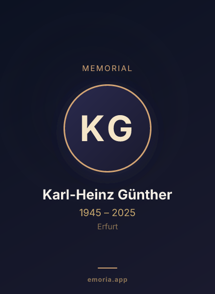 Memorial portrait of Karl-Heinz Günther