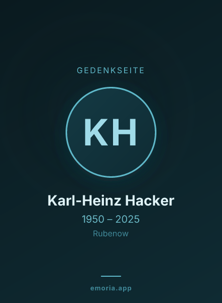 Gedenkportrait von Karl-Heinz Hacker