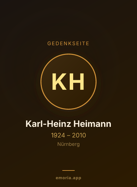 Gedenkportrait von Karl-Heinz Heimann