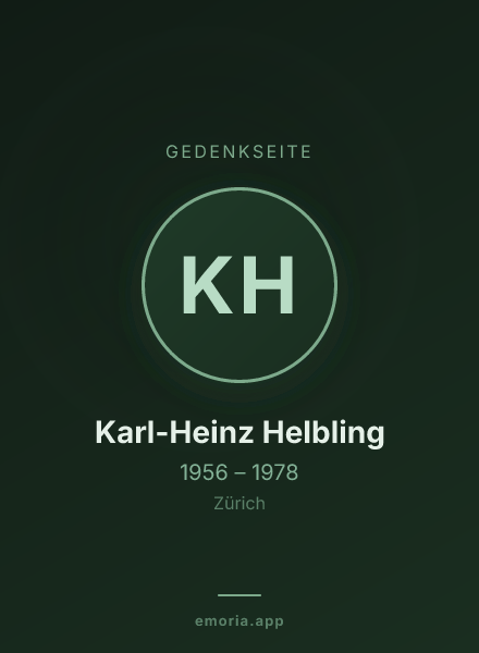 Gedenkportrait von Karl-Heinz Helbling