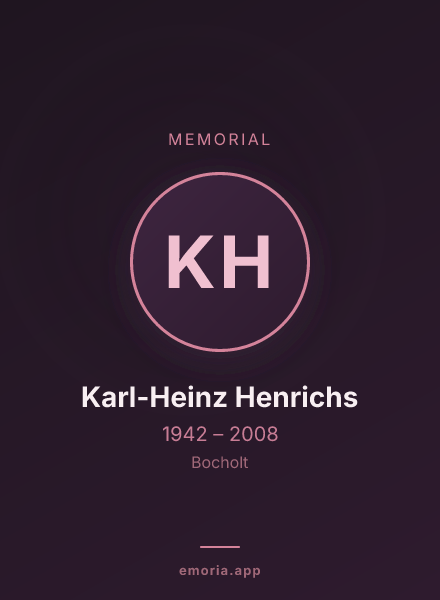 Memorial portrait of Karl-Heinz Henrichs
