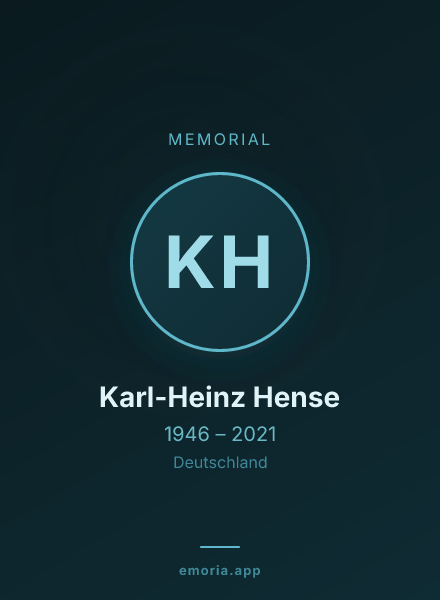 Memorial portrait of Karl-Heinz Hense