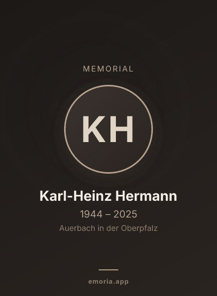 Memorial portrait of Karl-Heinz Hermann