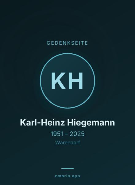 Gedenkportrait von Karl-Heinz Hiegemann