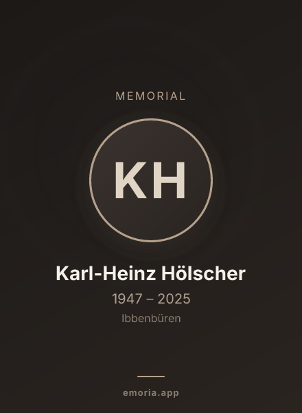 Memorial portrait of Karl-Heinz Hölscher