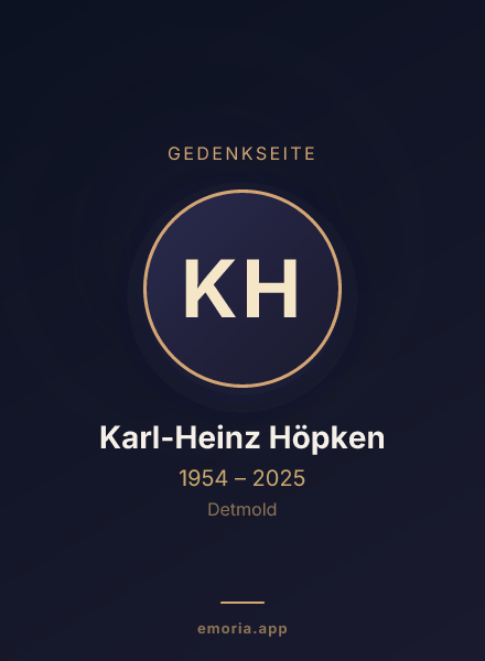 Gedenkportrait von Karl-Heinz Höpken