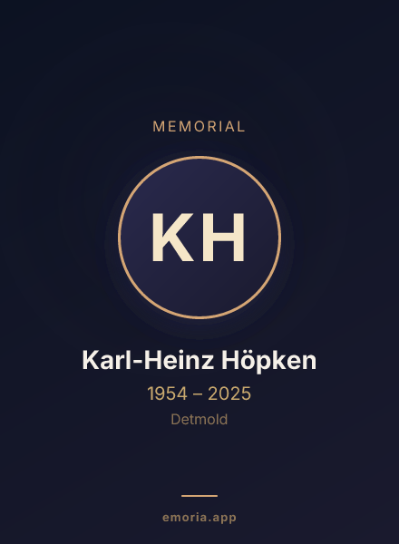 Memorial portrait of Karl-Heinz Höpken