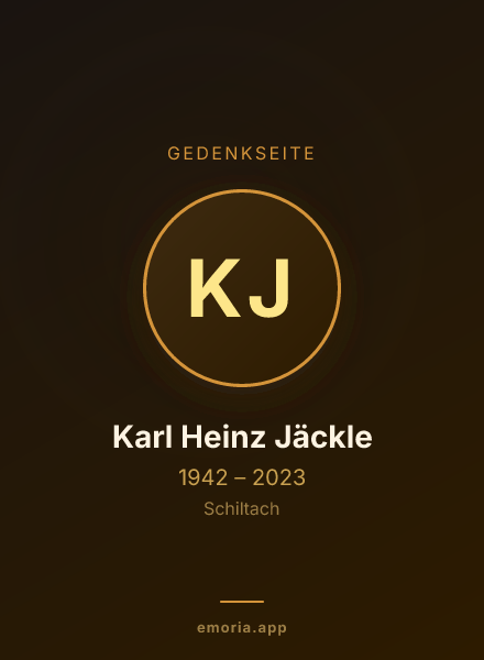 Gedenkportrait von Karl Heinz Jäckle