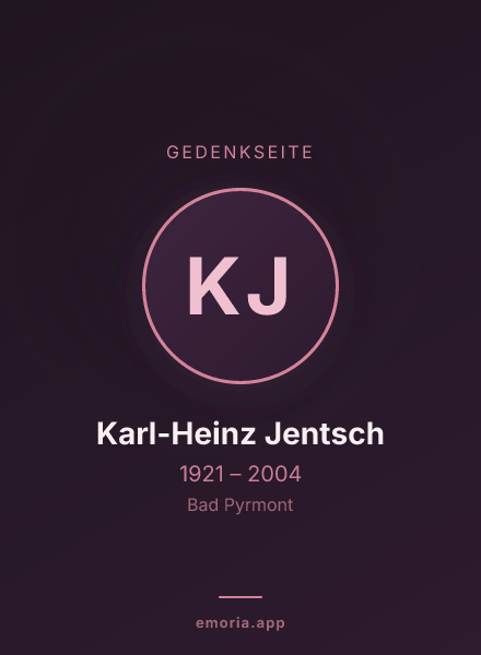 Gedenkportrait von Karl-Heinz Jentsch
