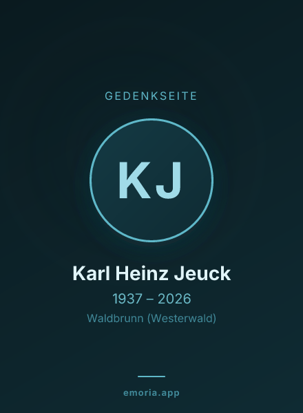 Gedenkportrait von Karl Heinz Jeuck