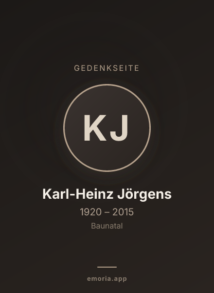 Gedenkportrait von Karl-Heinz Jörgens