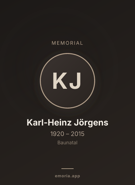 Memorial portrait of Karl-Heinz Jörgens