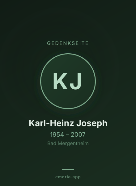 Gedenkportrait von Karl-Heinz Joseph