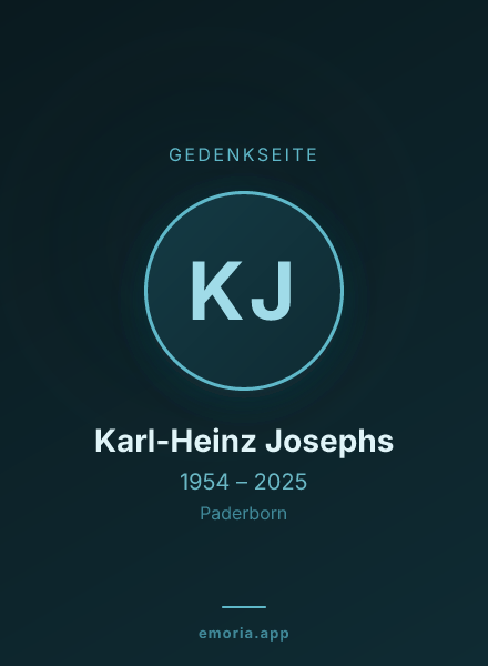 Gedenkportrait von Karl-Heinz Josephs