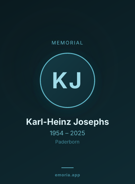 Memorial portrait of Karl-Heinz Josephs