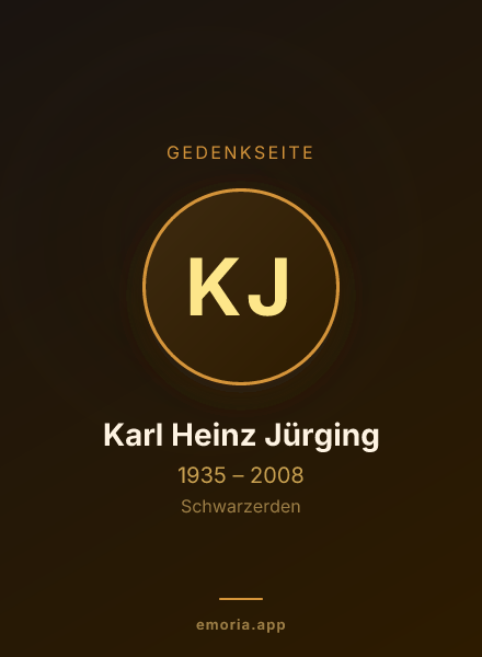 Gedenkportrait von Karl Heinz Jürging