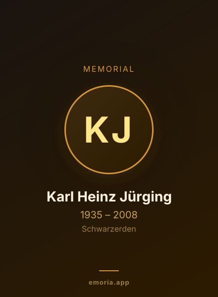 Memorial portrait of Karl Heinz Jürging