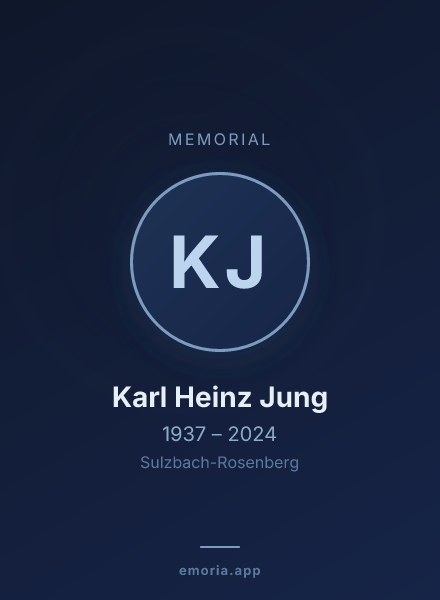 Memorial portrait of Karl Heinz Jung