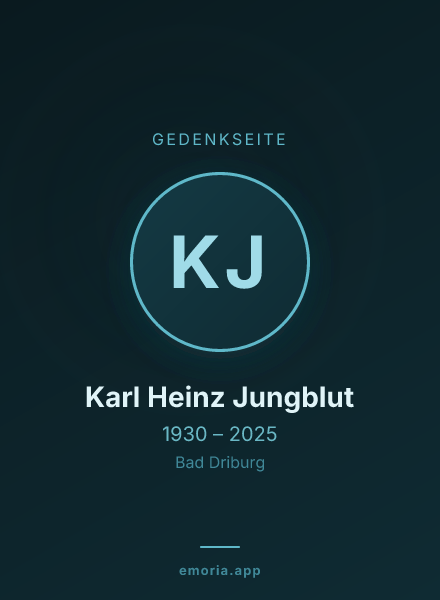 Gedenkportrait von Karl Heinz Jungblut