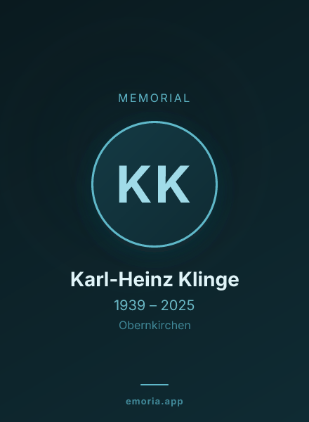 Memorial portrait of Karl-Heinz Klinge