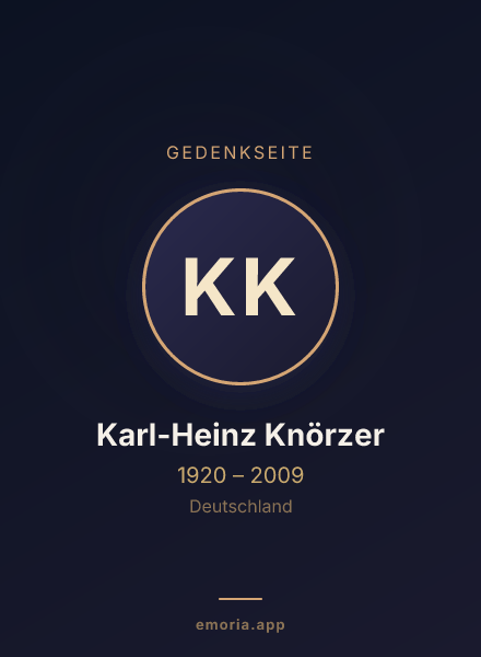 Gedenkportrait von Karl-Heinz Knörzer
