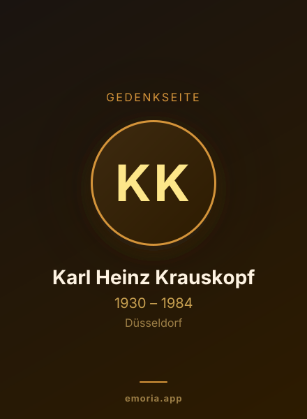 Gedenkportrait von Karl Heinz Krauskopf