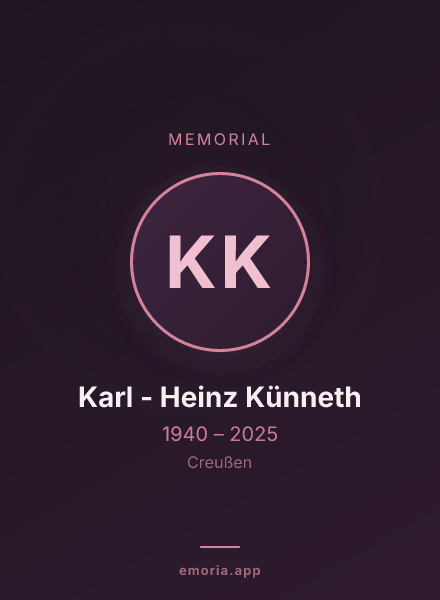 Memorial portrait of Karl - Heinz Künneth