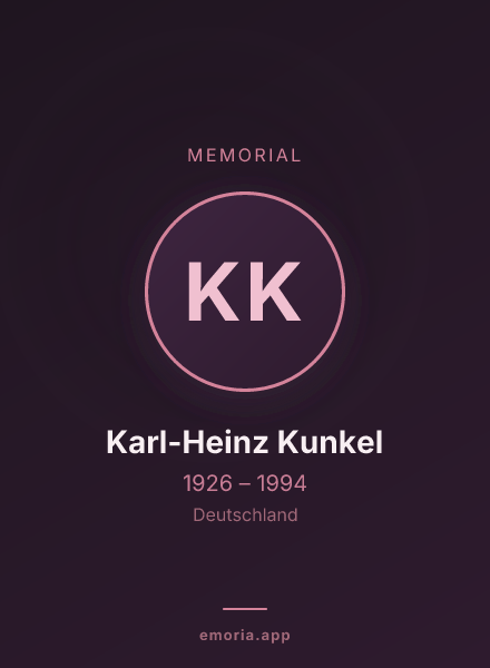 Memorial portrait of Karl-Heinz Kunkel