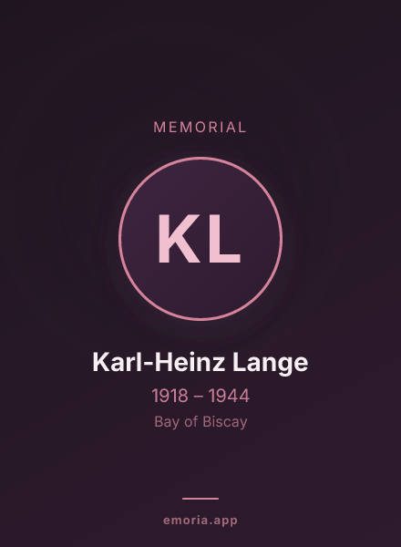 Memorial portrait of Karl-Heinz Lange