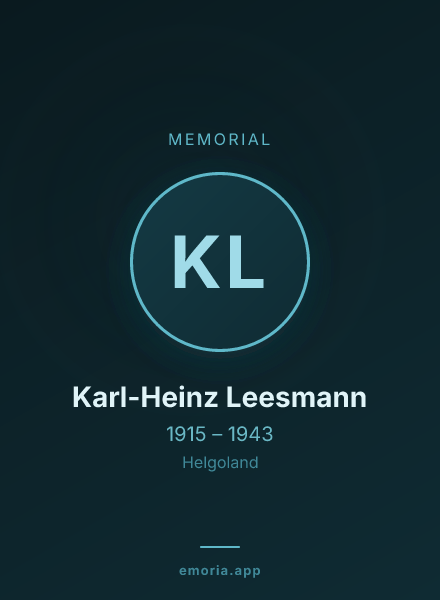 Memorial portrait of Karl-Heinz Leesmann