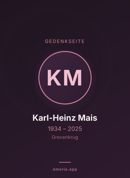 Gedenkportrait von Karl-Heinz Mais
