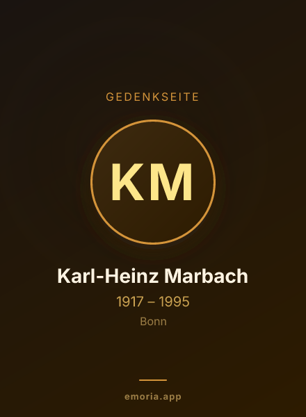 Gedenkportrait von Karl-Heinz Marbach