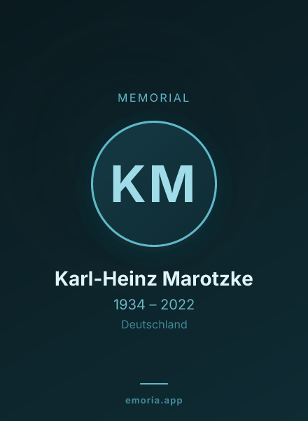 Memorial portrait of Karl-Heinz Marotzke