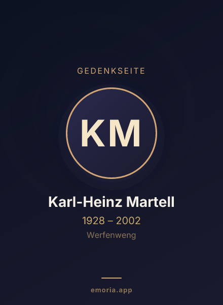 Gedenkportrait von Karl-Heinz Martell