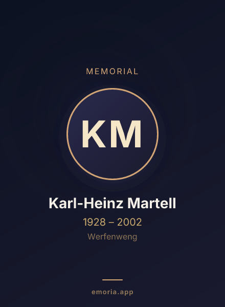 Memorial portrait of Karl-Heinz Martell