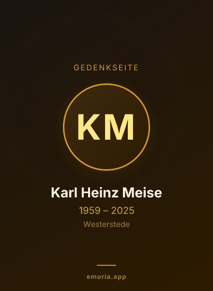 Gedenkportrait von Karl Heinz Meise