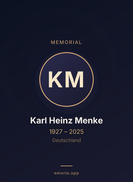 Memorial portrait of Karl Heinz Menke