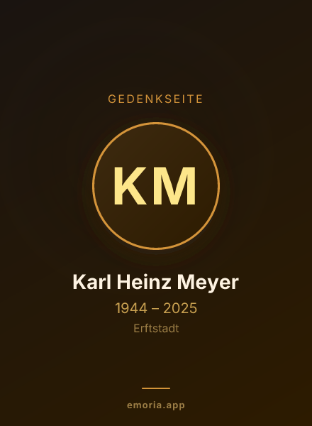 Gedenkportrait von Karl Heinz Meyer