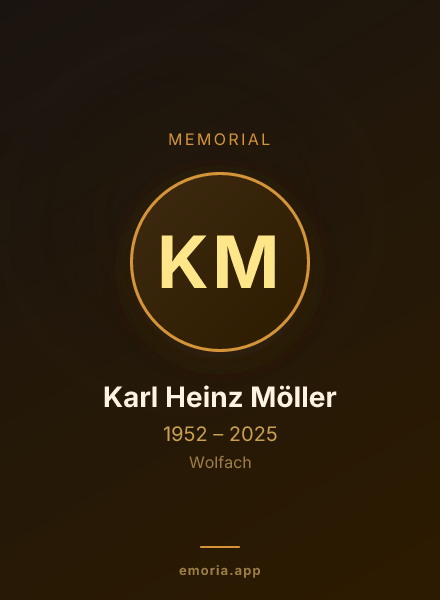 Memorial portrait of Karl Heinz Möller